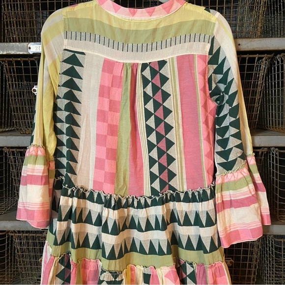 Devotion TWINS Multicolor Geometric swing Dress long sleeve 2259 - Picture 5 of 6